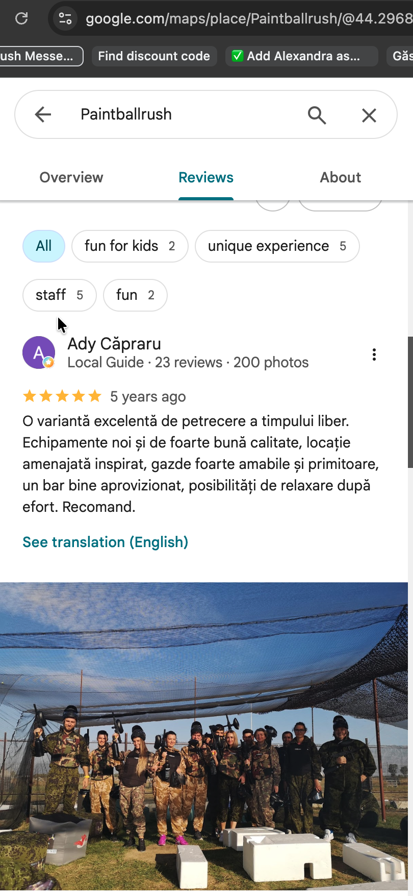 Foto recenzie Ady Căpraru